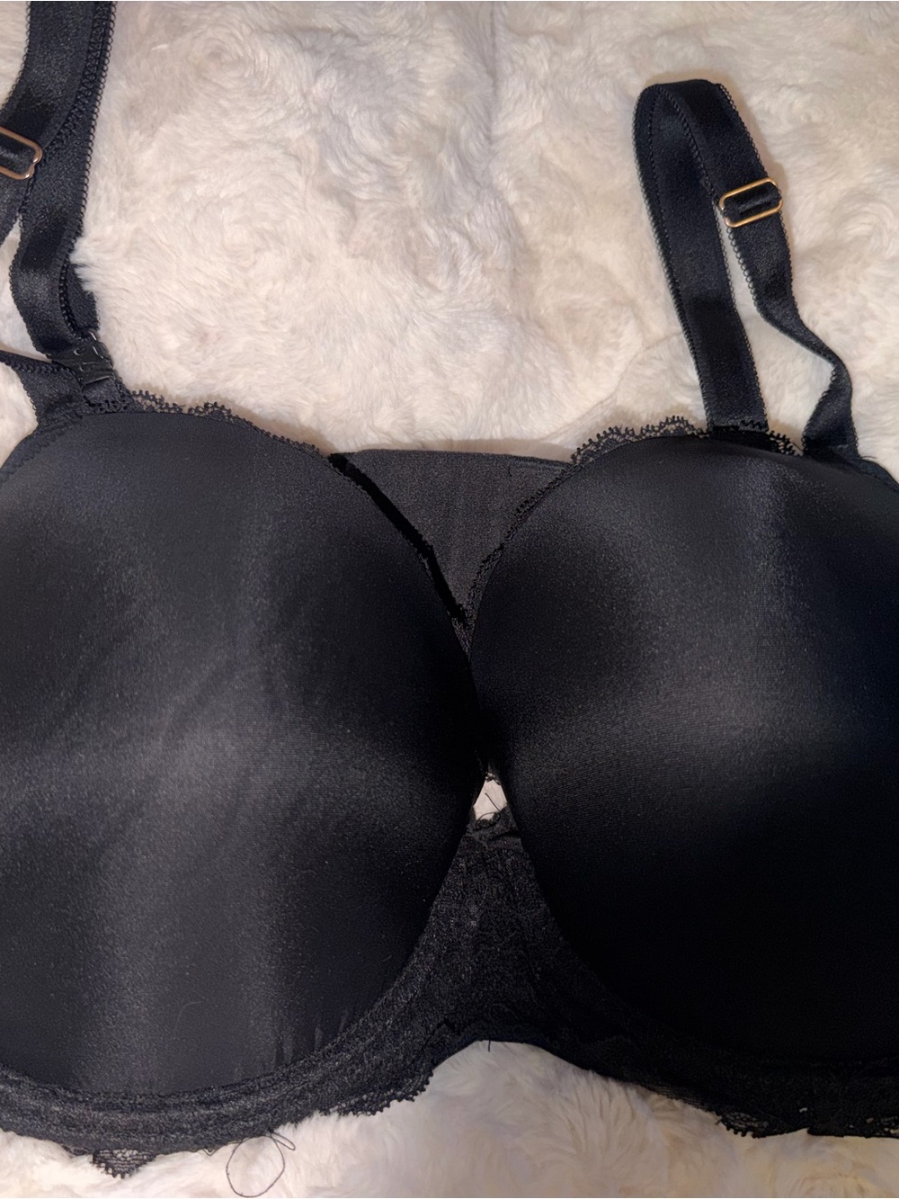 Victoria's Secret Black Lace Bralette with Mesh Overlay